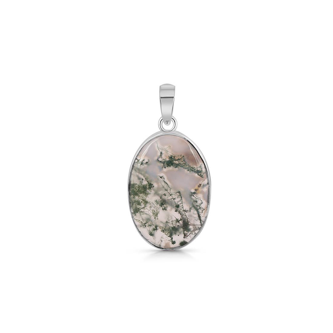 Moss Agate Pendant-(MOA-P-27.)